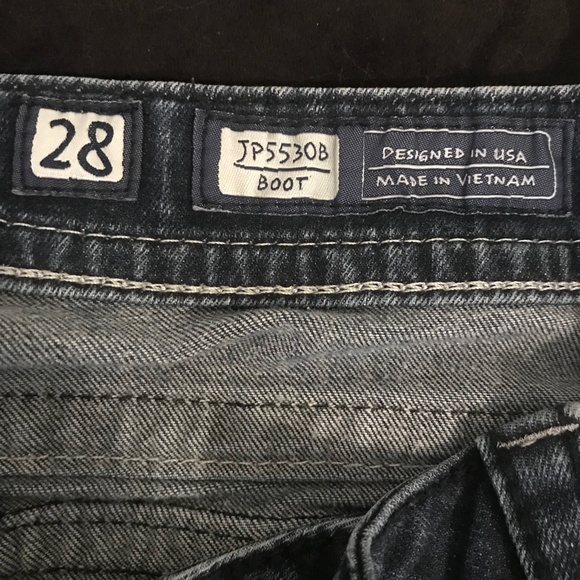 Miss Me Boot Cut Jeans. Embellished Bling! Size 28...Long - Picture 7 of 8